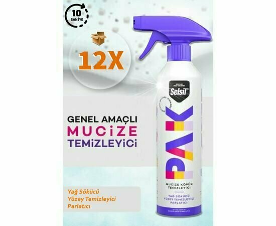 SELSİL PAK MUCİZE KÖPÜK TEMİZLEYİCİ SPREY 500ML.